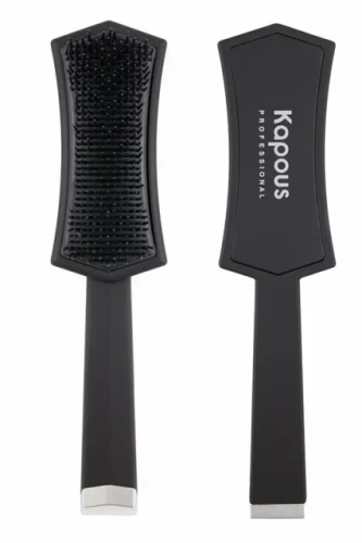 KAPOUS расческа д/волос широкая трехуровневая щетина черная